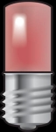 LAMPE E10 / LED ROUGE