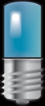 LAMPE E10 / LED BLEU