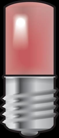 LAMPE E10 / LED ROUGE